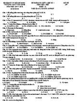 Đề kiểm tra giữa học kì 1 môn Hóa học Lớp 12 - Mã đề 294 - Năm học 2017-2018 - Trường THPT Tân Bình